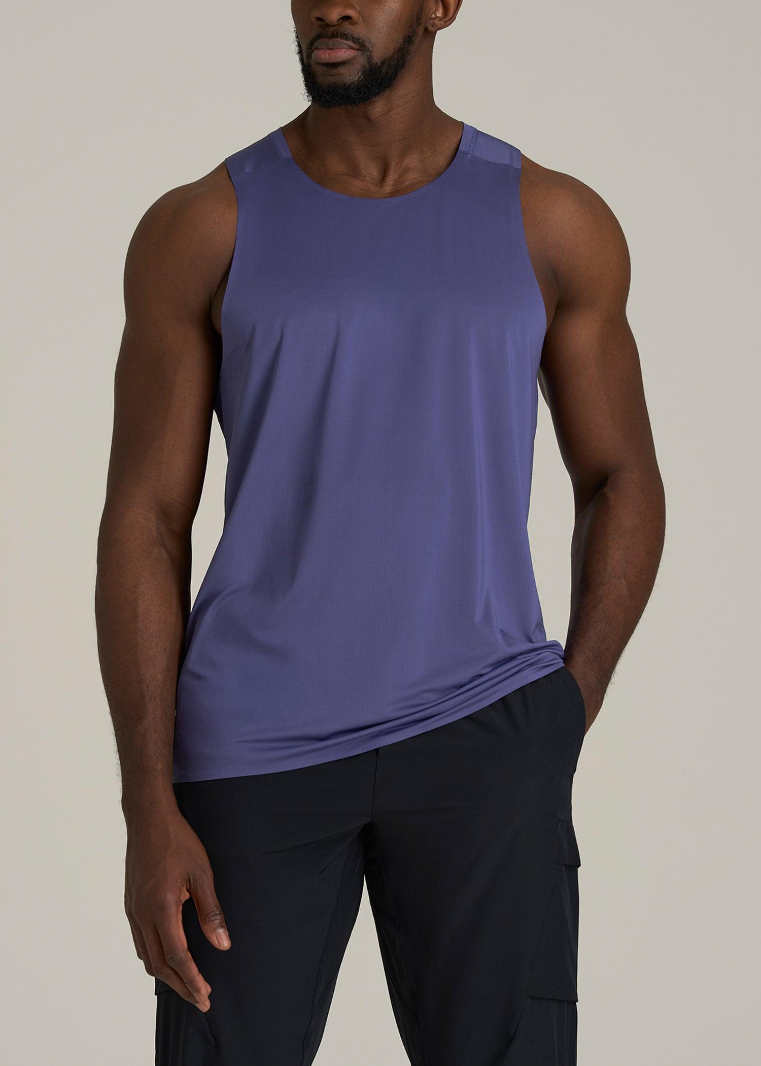 Perforated Training Singlet for Tall Men in Future Dusk Male Product Image