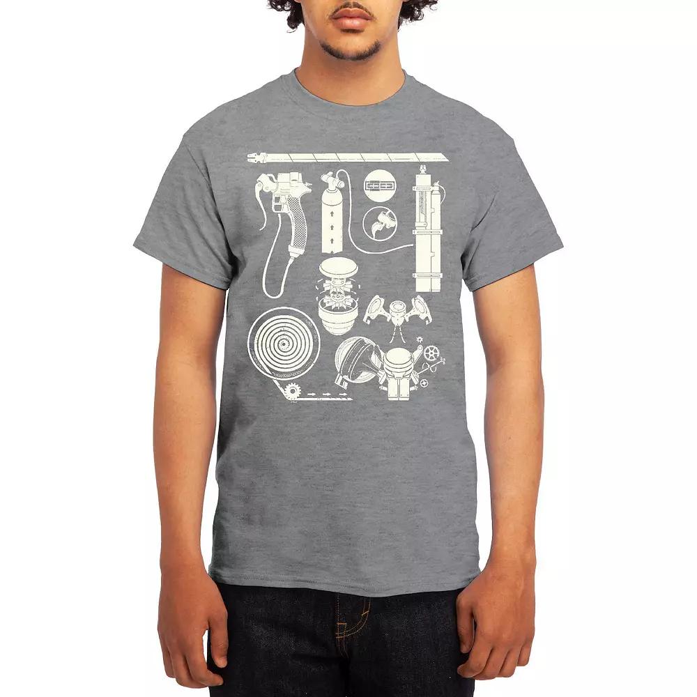 Men's Attack on Titan Weapon Blueprint Sketch Tee, Boy's, Size: XL, Ath Grey Product Image