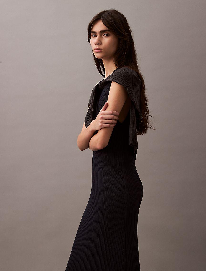 Viscose Ribbed Maxi Dress Product Image