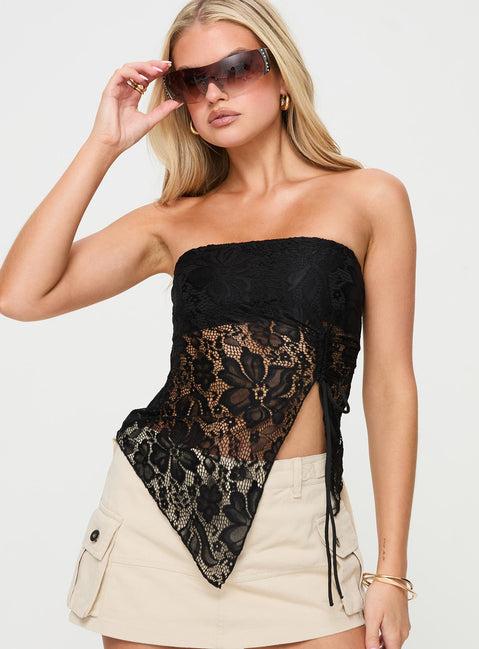 Alvara Strapless Top Black Product Image