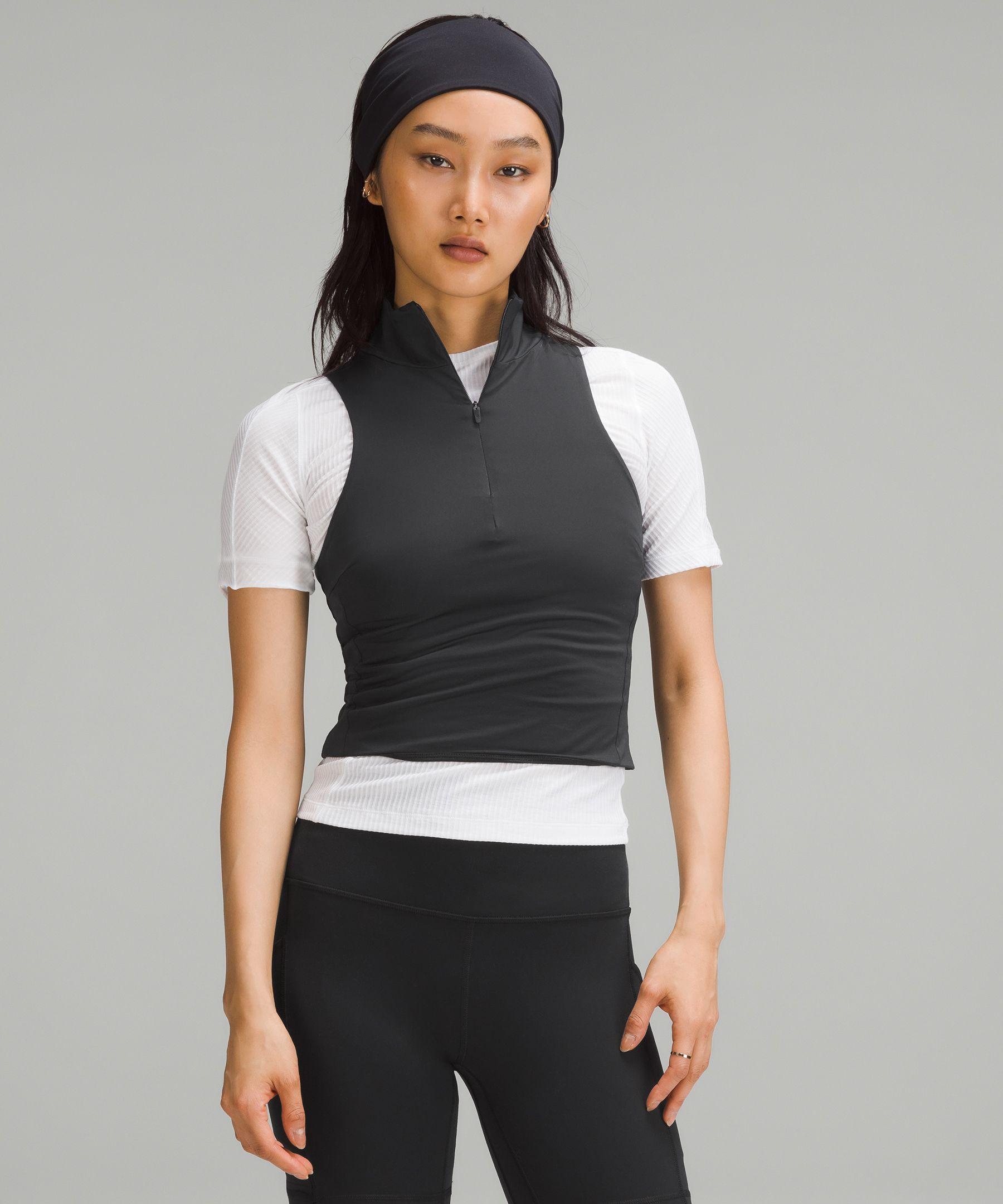 Tight-Fit Lined Half-Zip Tank Top Product Image