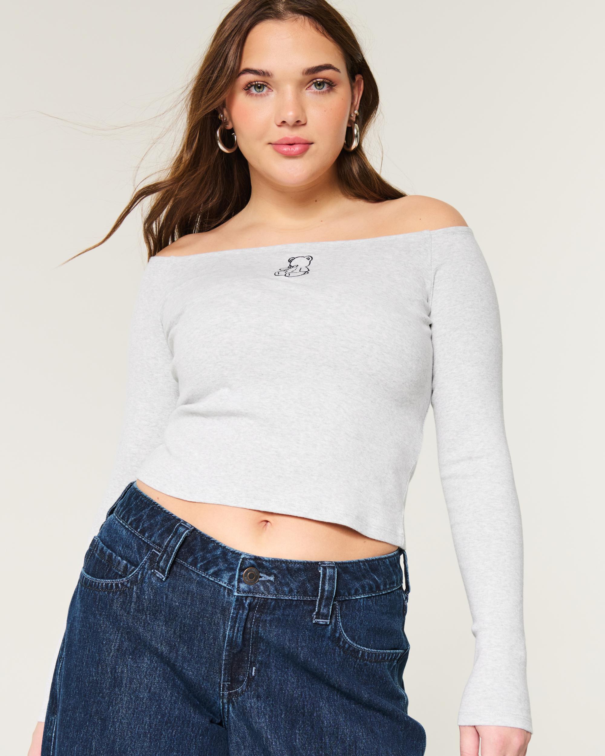 Easy New York Graphic Off-the-Shoulder Top Product Image