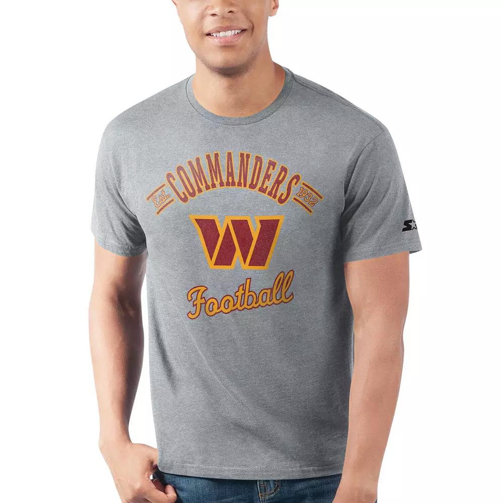 Men's Starter Heathered Gray Washington Commanders Prime Time T-Shirt,  Product Image