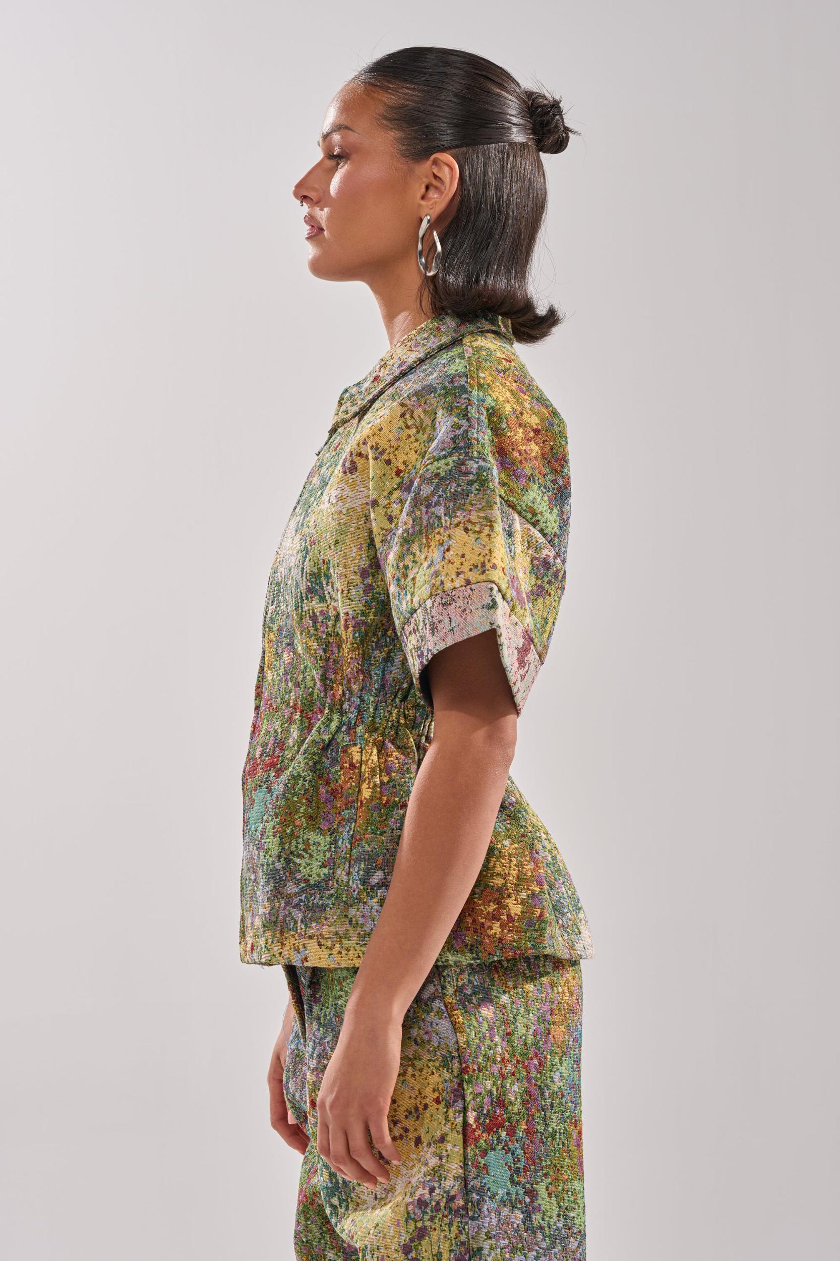 DEEP IN THE SEA BROCADE BLOUSE Product Image