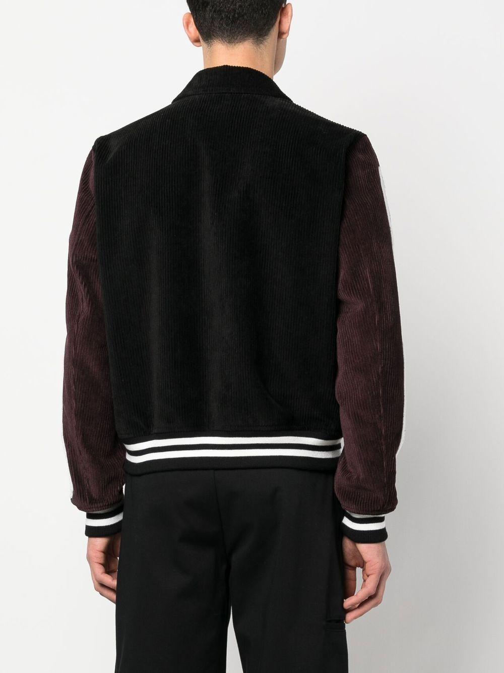 AMIRI Panelled Corduroy Varsity Jacket In Black Product Image