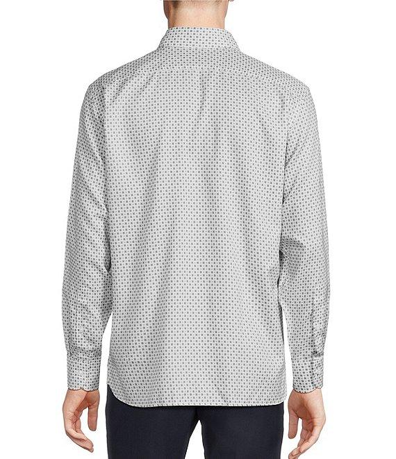 Daniel Cremieux Signature Label Non-Iron Oxford Medallion Print Long Sleeve Woven Shirt Product Image