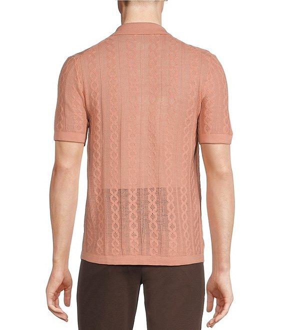Murano Crocodile World Collection Textured Short Sleeve Woven Camp Shirt Product Image