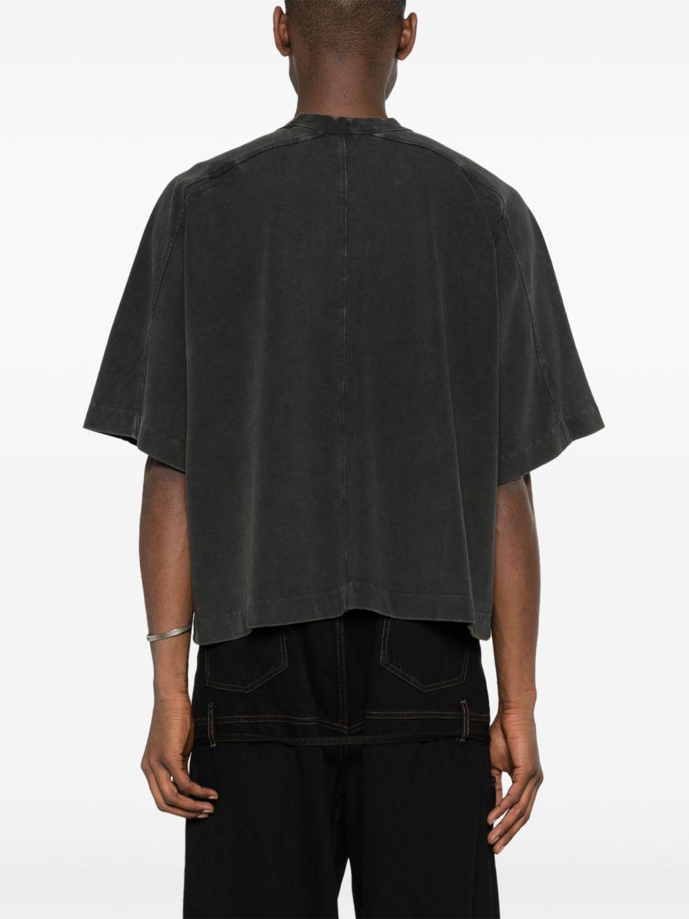 panelled organic-cotton T-shirt Product Image