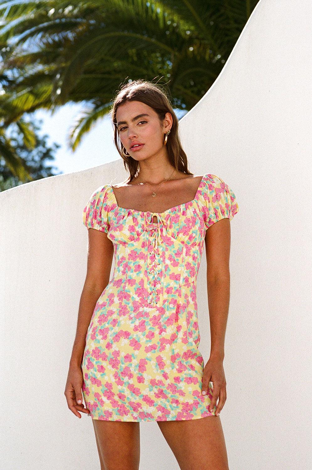 Meena Lace Up Dress Product Image