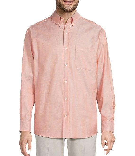 Roundtree & Yorke Long Sleeve Solid Oxford Sport Shirt Product Image
