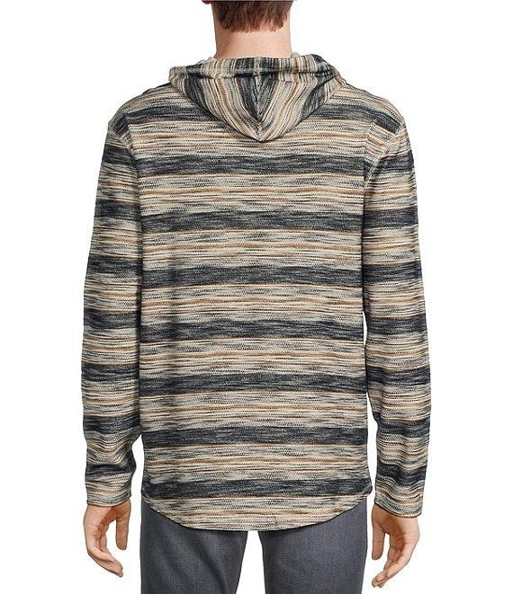Rowm Long Sleeve Textured Stripe Hoodie Product Image