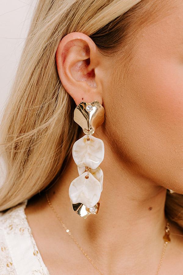 Pretty Petals Drop Earrings in Champagne Product Image