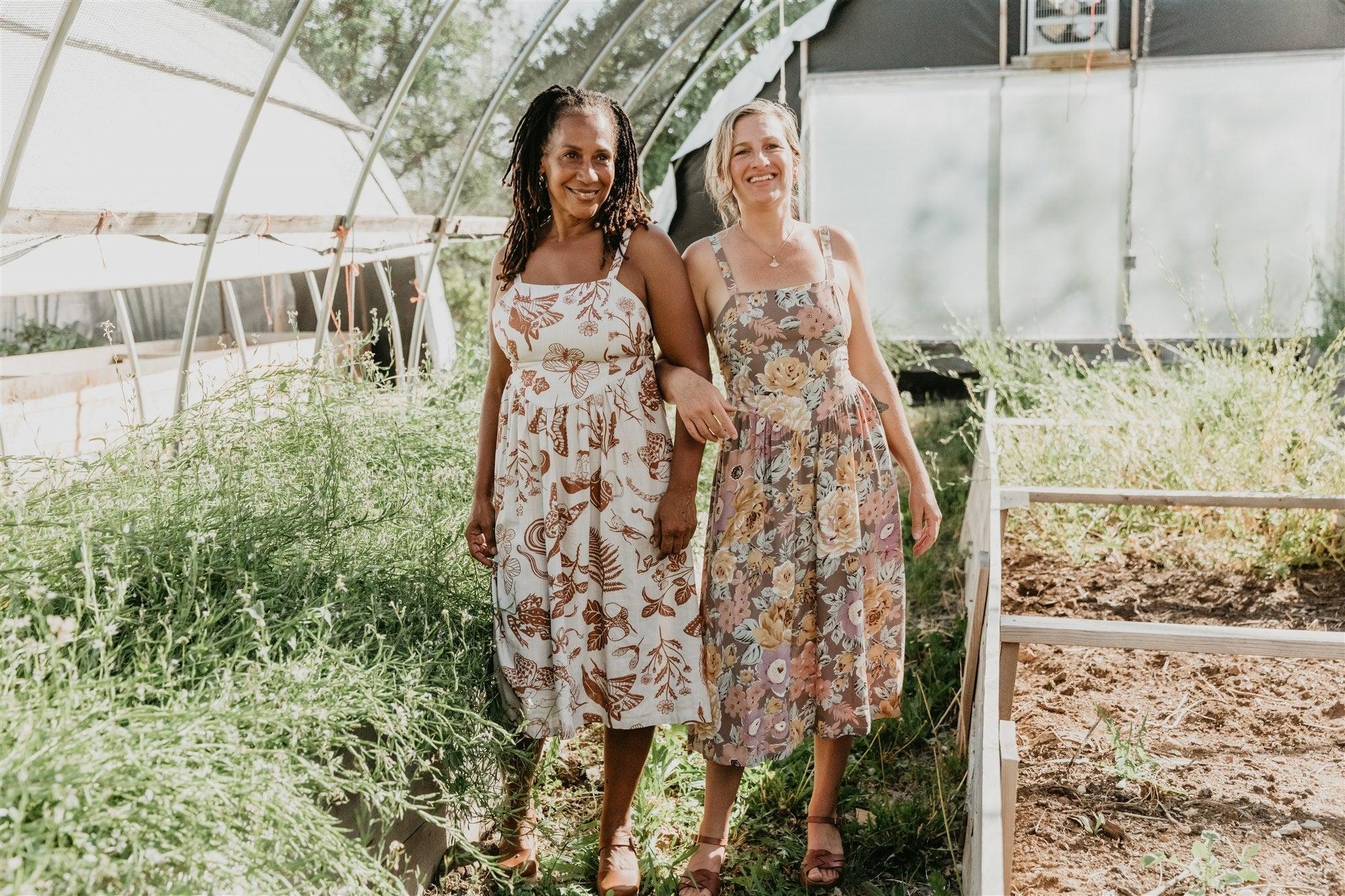 Myrah Dress in Muted Floral Crepe Product Image