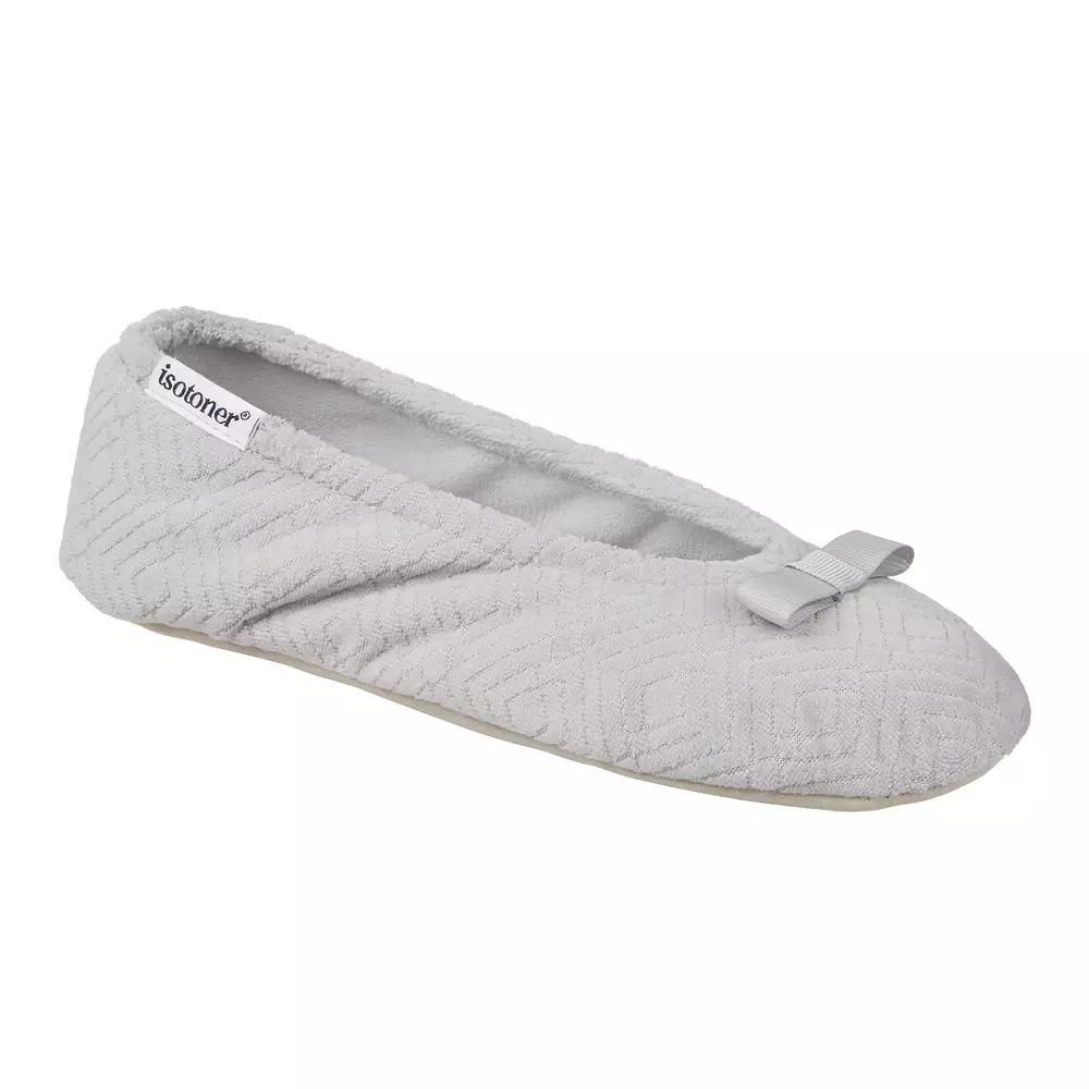 Women's isotoner Gemma Micro Terrycloth Ballerina Slippers,  Product Image