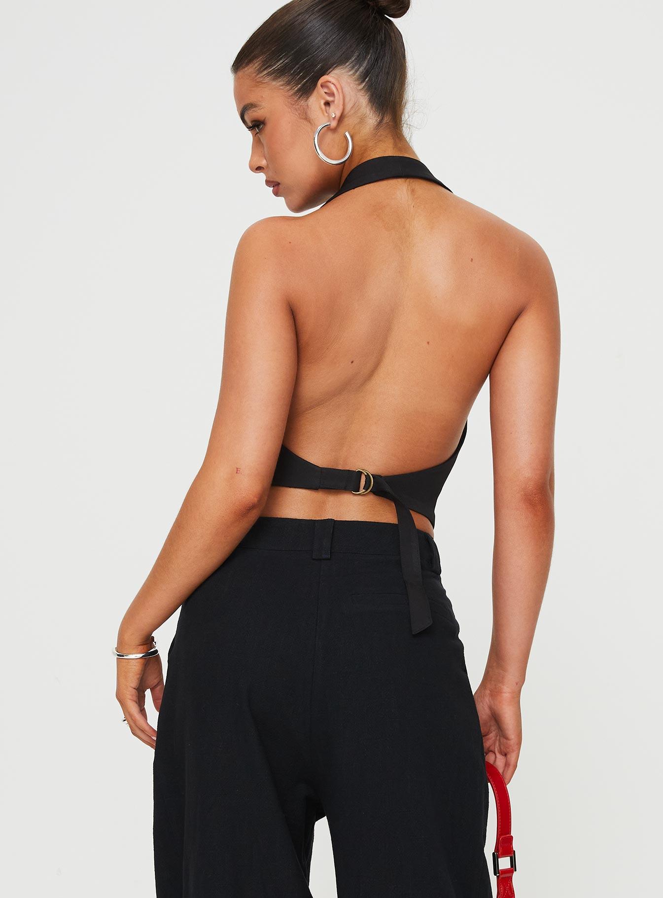 Je Suis Halter Top Onyx Product Image