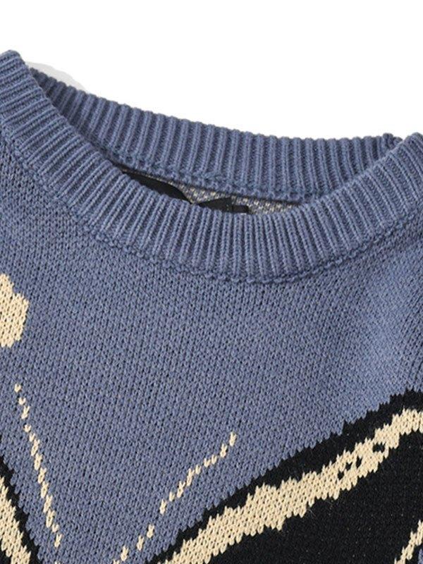 Oversized Butterfly Jacquard Sweater Product Image