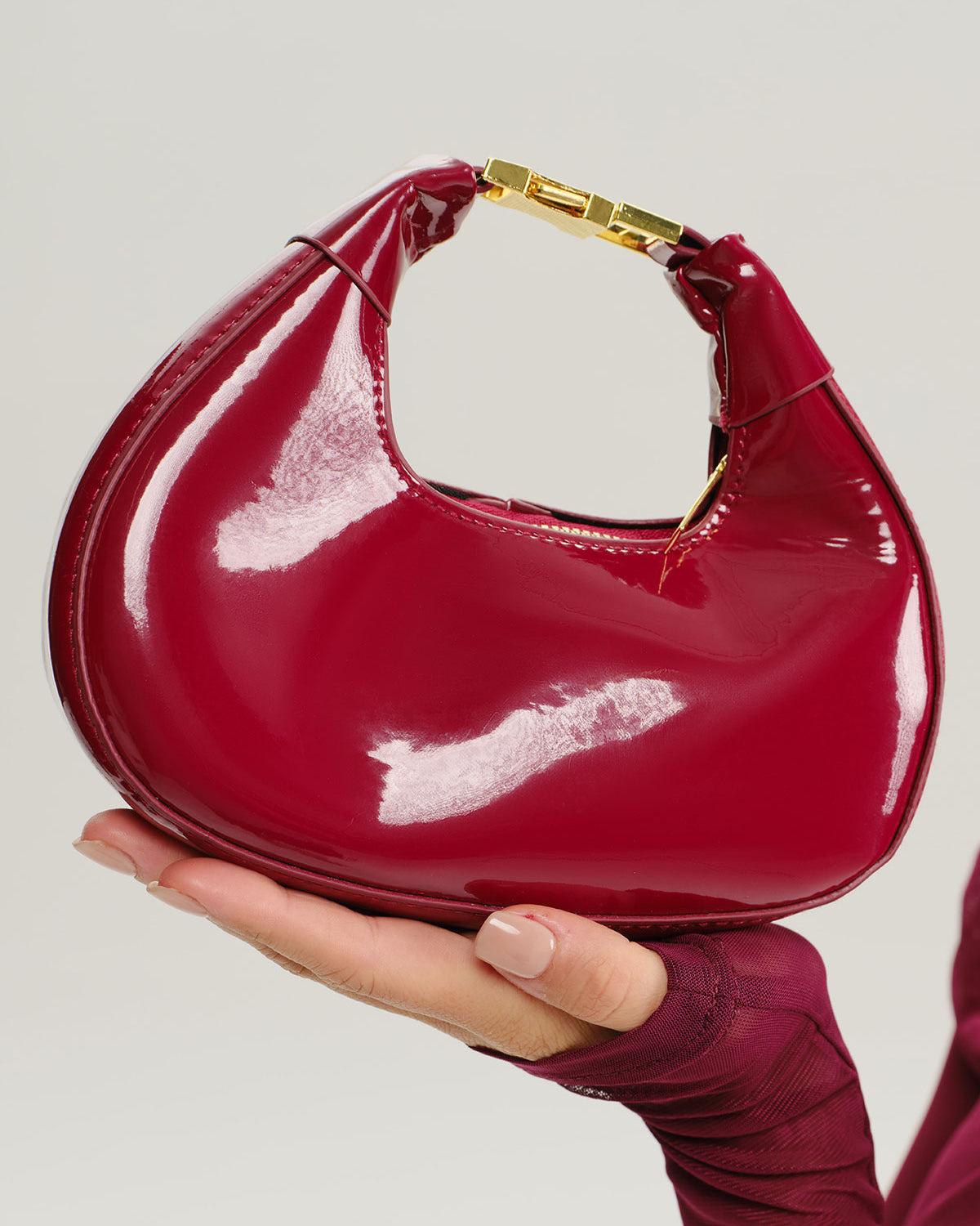 Red PU Leather Handbag Product Image