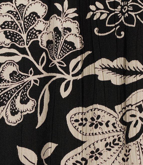 Angie Floral Print Mock Neck Coordinating Sleeveless Top Product Image