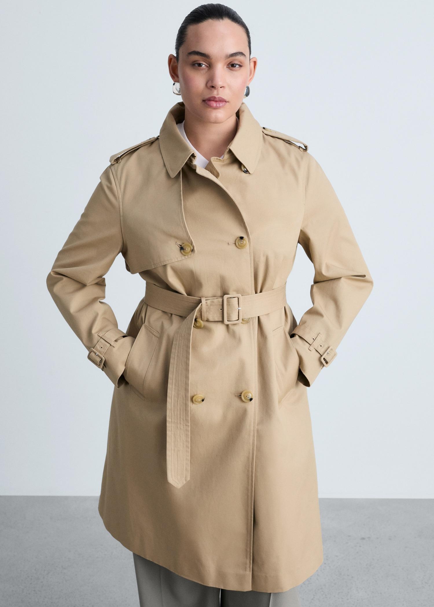 Classic trench coat with belt - Women | MANGO USA Product Image