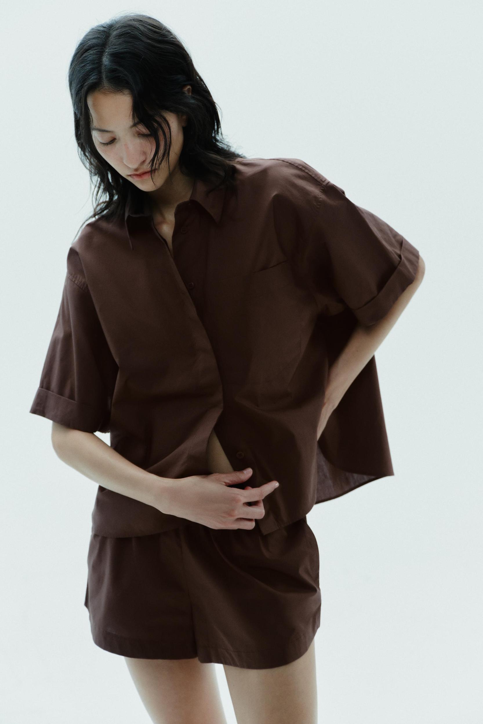 POPLIN MINI SHORTS Product Image