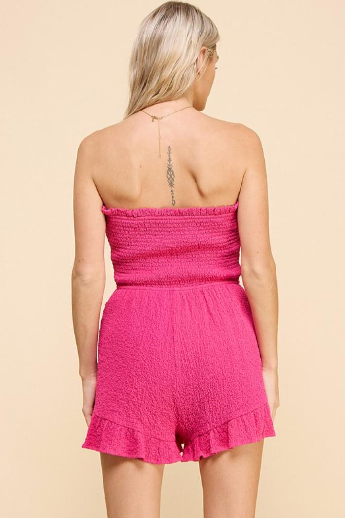 Strapless Smocked Romper Product Image