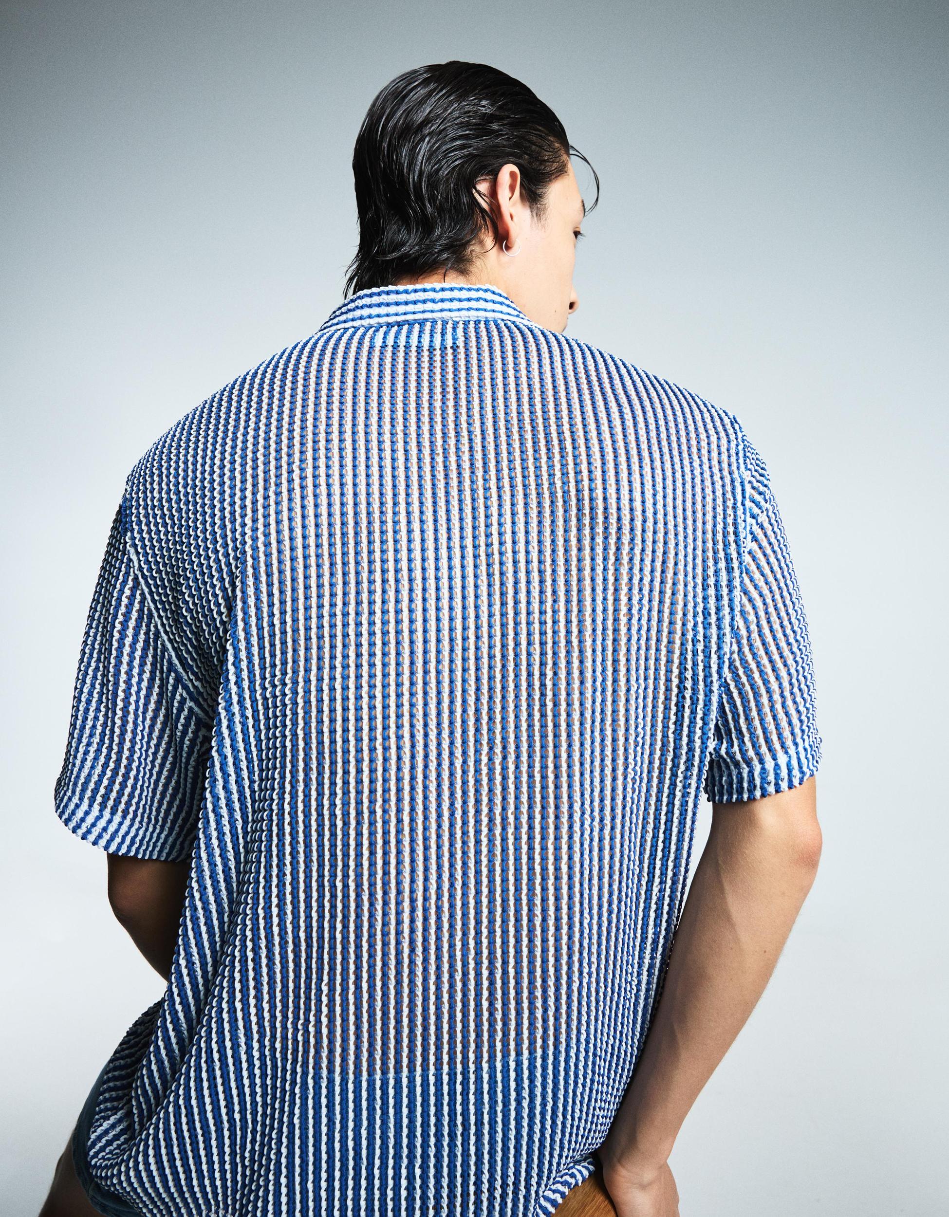 Striped short sleeve shirt Product Image