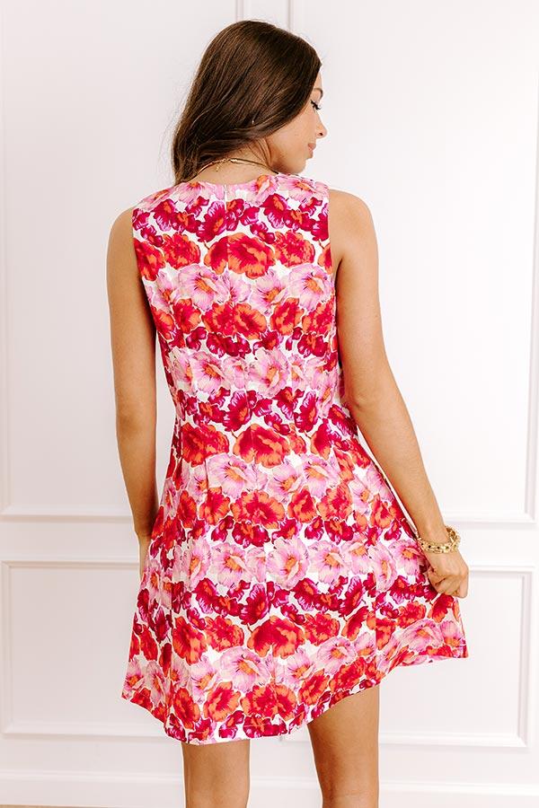 Tropical Holiday Mini Dress in Tangerine Product Image