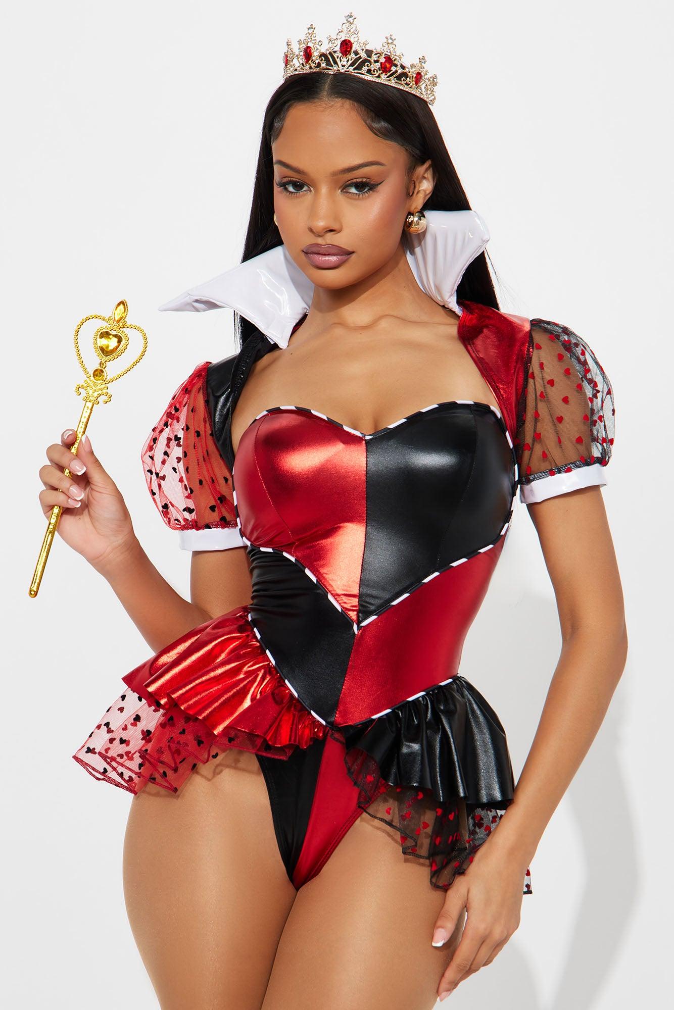 Deck Of Cards 5 Piece Costume Set - Red/combo Female Product Image