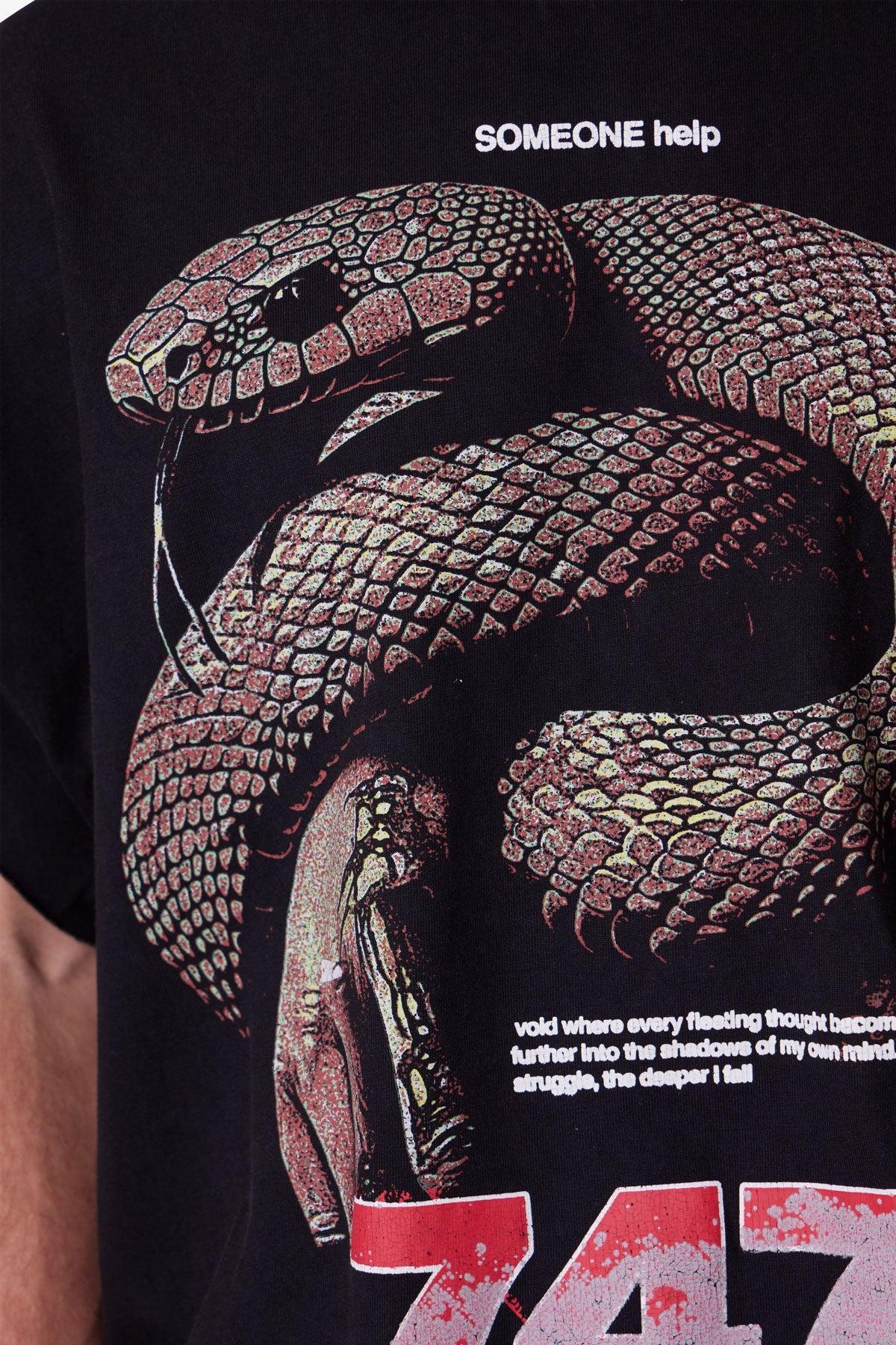 Snake Cutoff Tee - Vintage Black Product Image