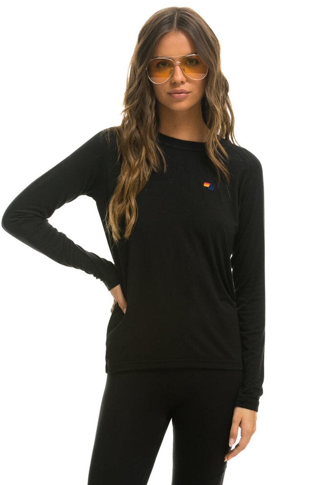 MICRO MODAL BASE LAYER TOP - BLACK Female Product Image