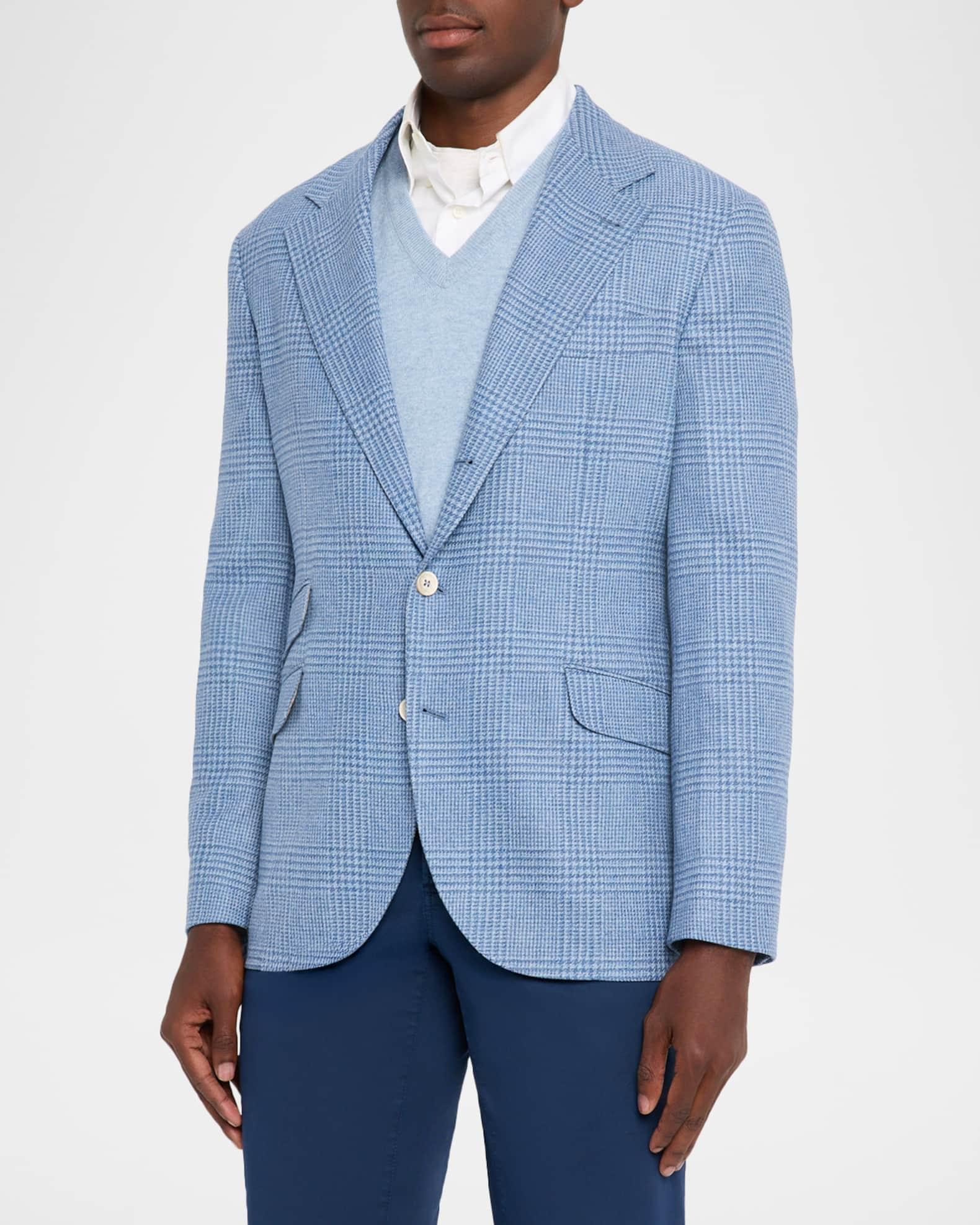 Men's Tonal Plaid Single-Breasted Sport Coat Product Image