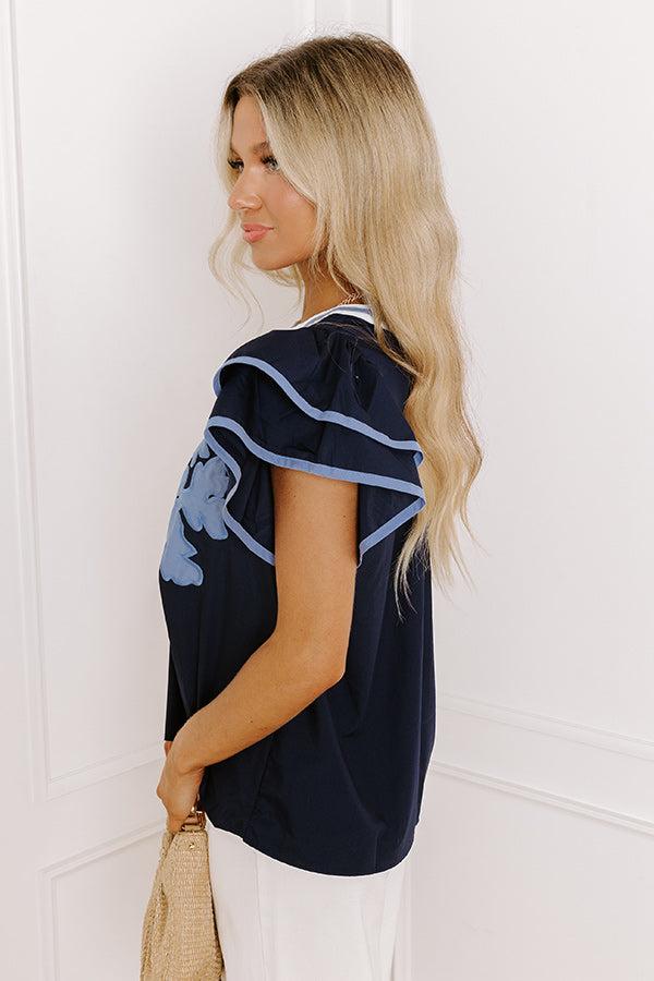 City Bloom Embroidered Shift Top Product Image