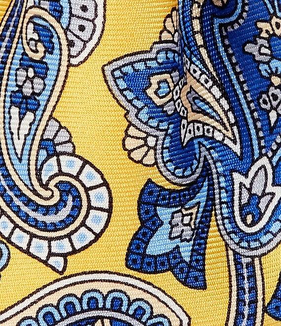 Roundtree & Yorke Cab Paisley-Printed 3 1/8#double; Silk Tie Product Image
