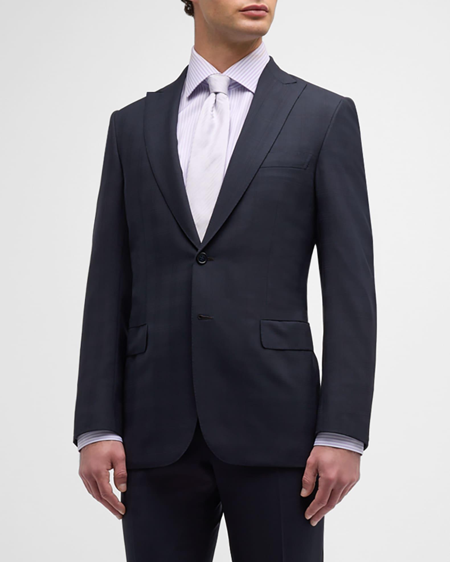 Men's Tonal Plaid Suit Product Image
