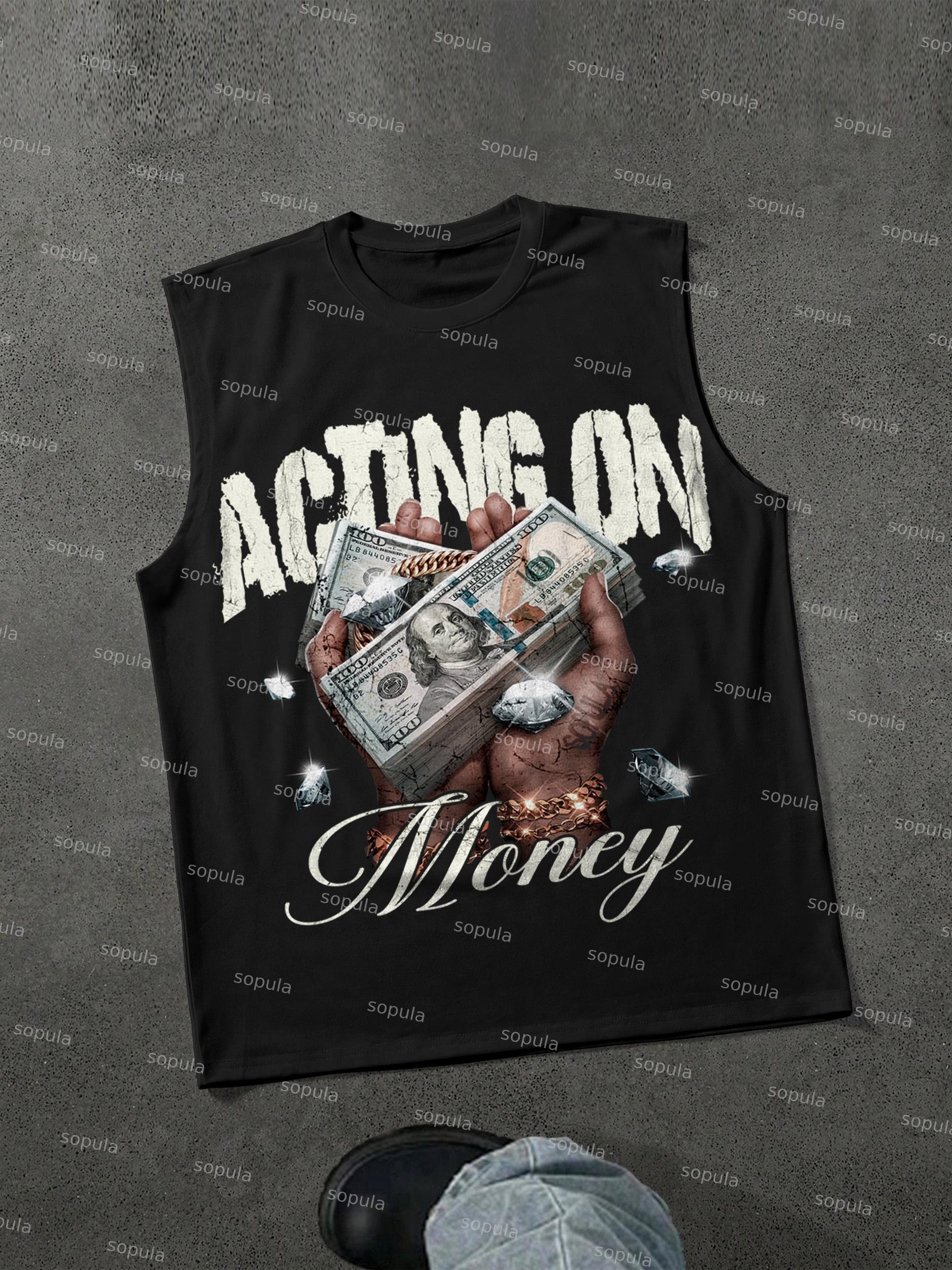 In God We Trust, In Cash We Move Vintage Graphic Sleeveless Shirts Tank Top Product Image