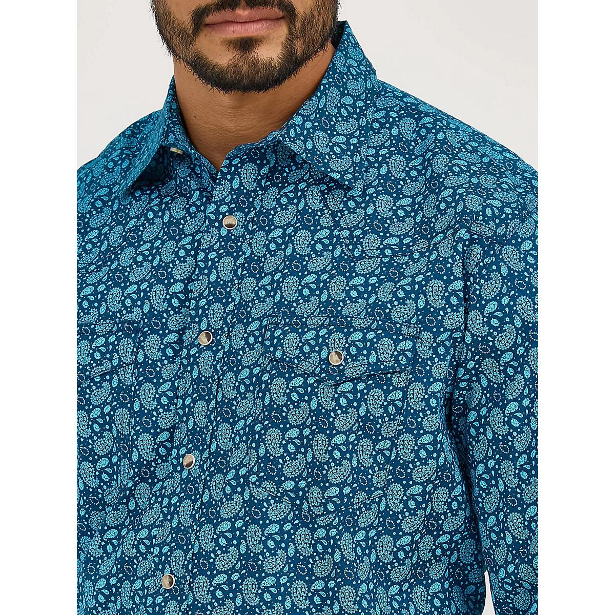 Men's 20X® Competition Advanced Comfort Long Sleeve Two Pocket Western Snap Shirt Fence Product Image