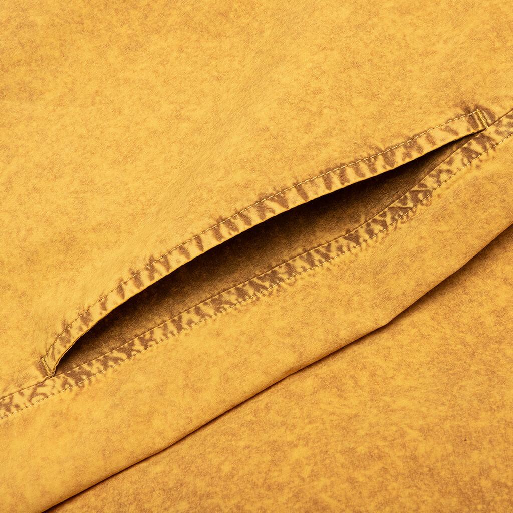 Garment Dyed Hooded Button Up Shirt Fn-Mn-Shir000861 - Yellow/Brown Male Product Image