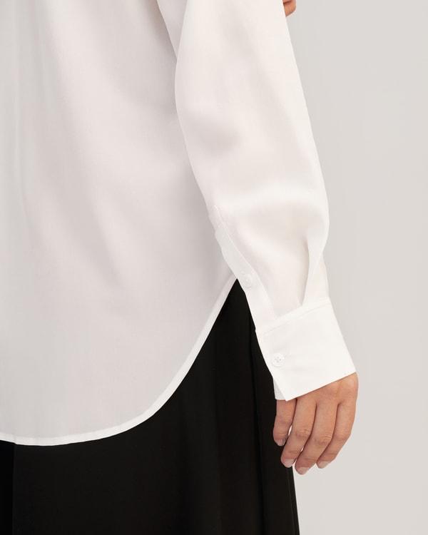 Drop Shoulders Oversize Silk Shirt Product Image