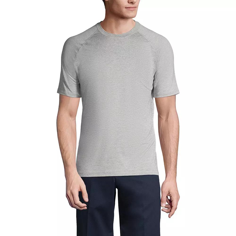 Men's Lands' End School Uniform Short Sleeve Active Tee,  Product Image