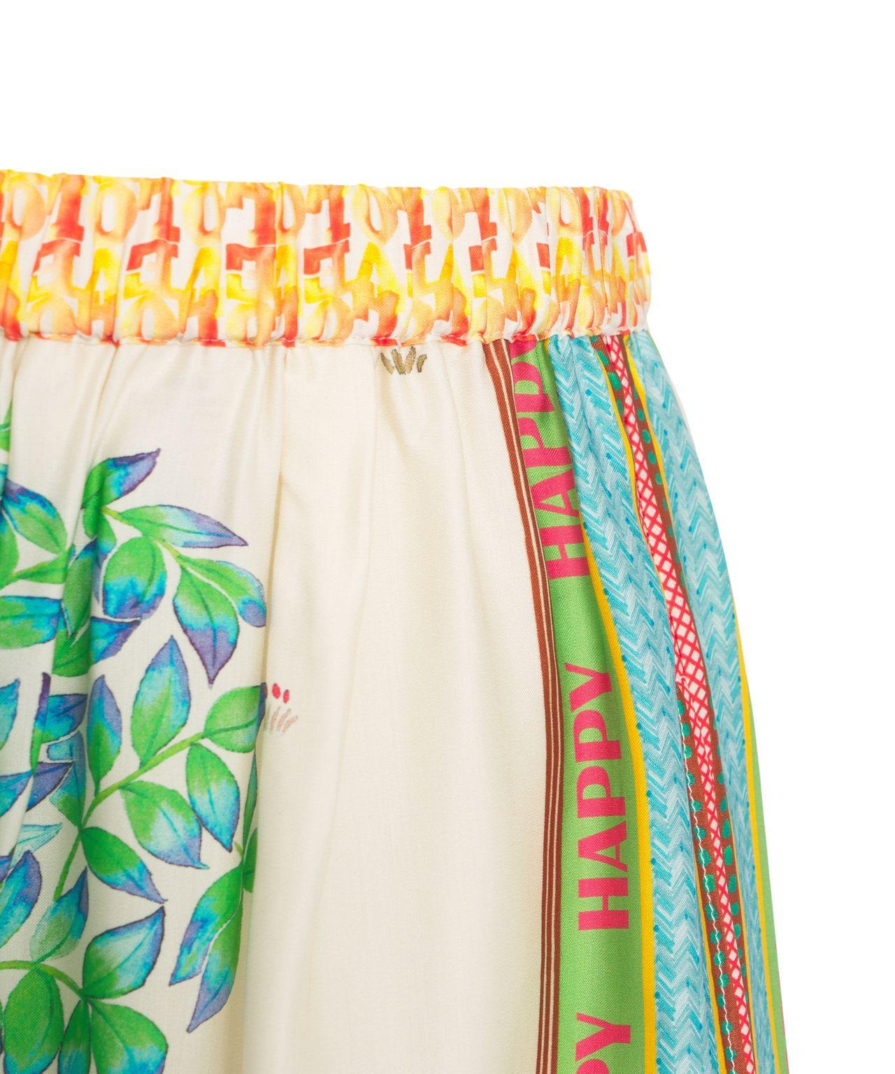 Satin skirt with print Product Image