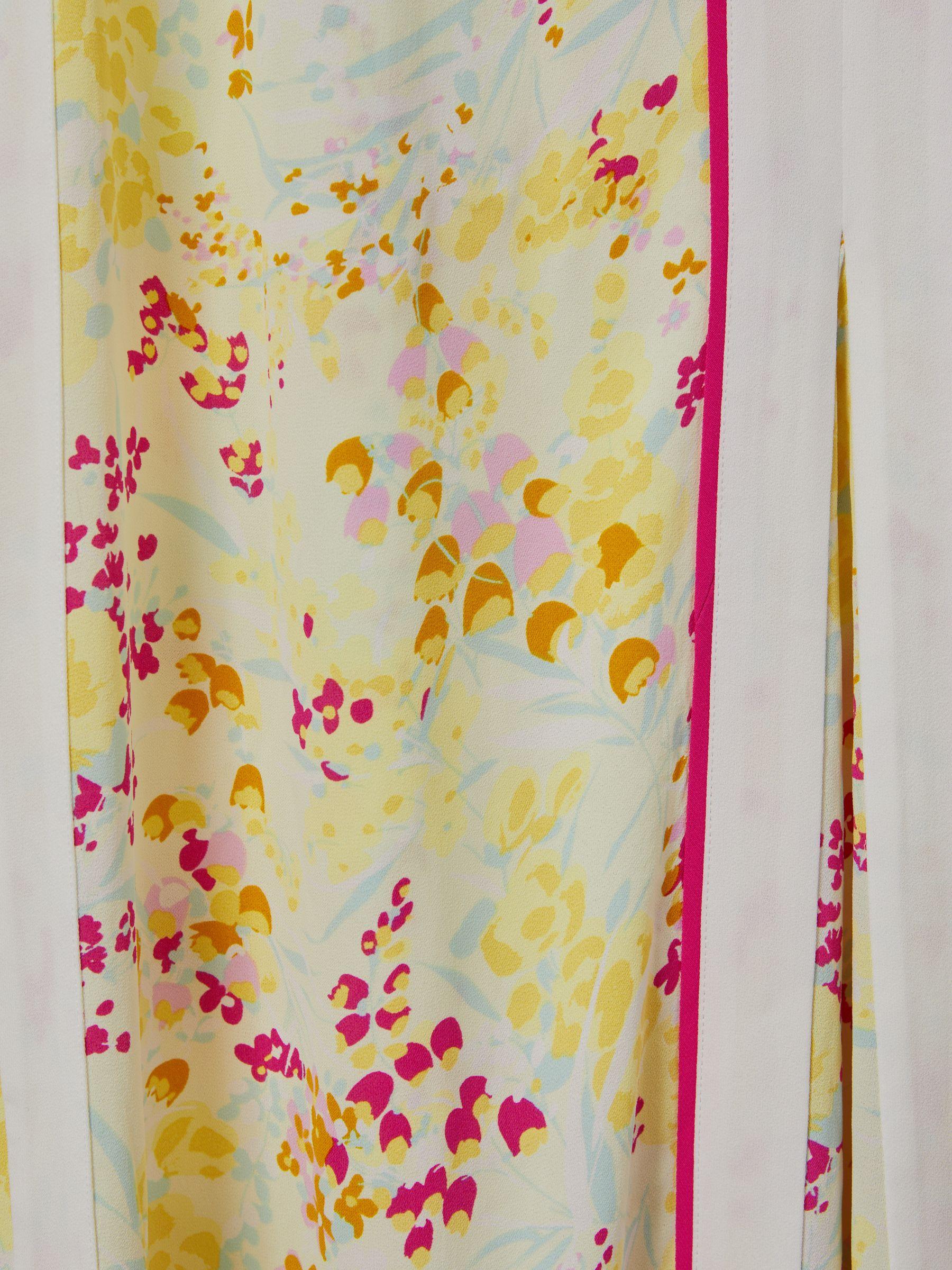 Floral Print Maxi Dress in Pink/Yellow Product Image