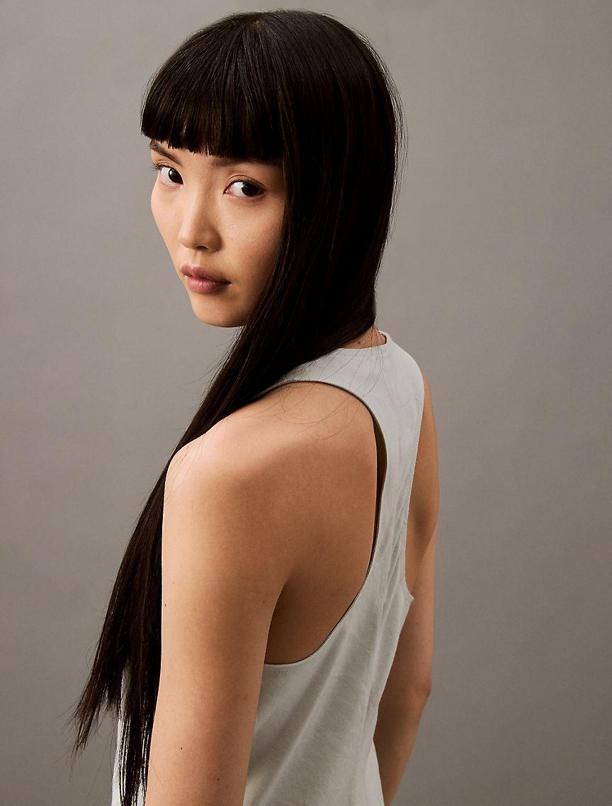 Linen Blend Casual Day Dress Product Image