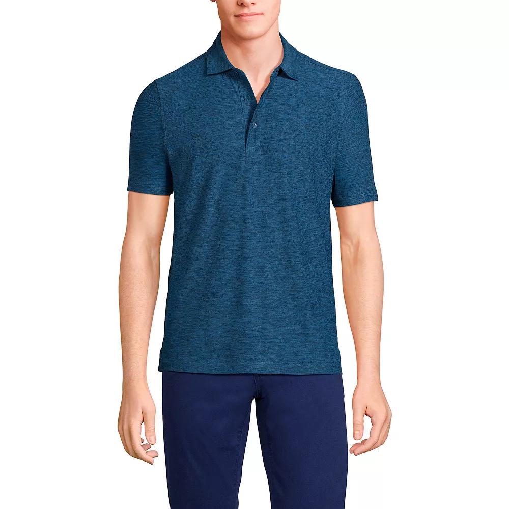 Men's Lands' End Short Sleeve Soft Performance Hybrid Polo Shirt,  Product Image
