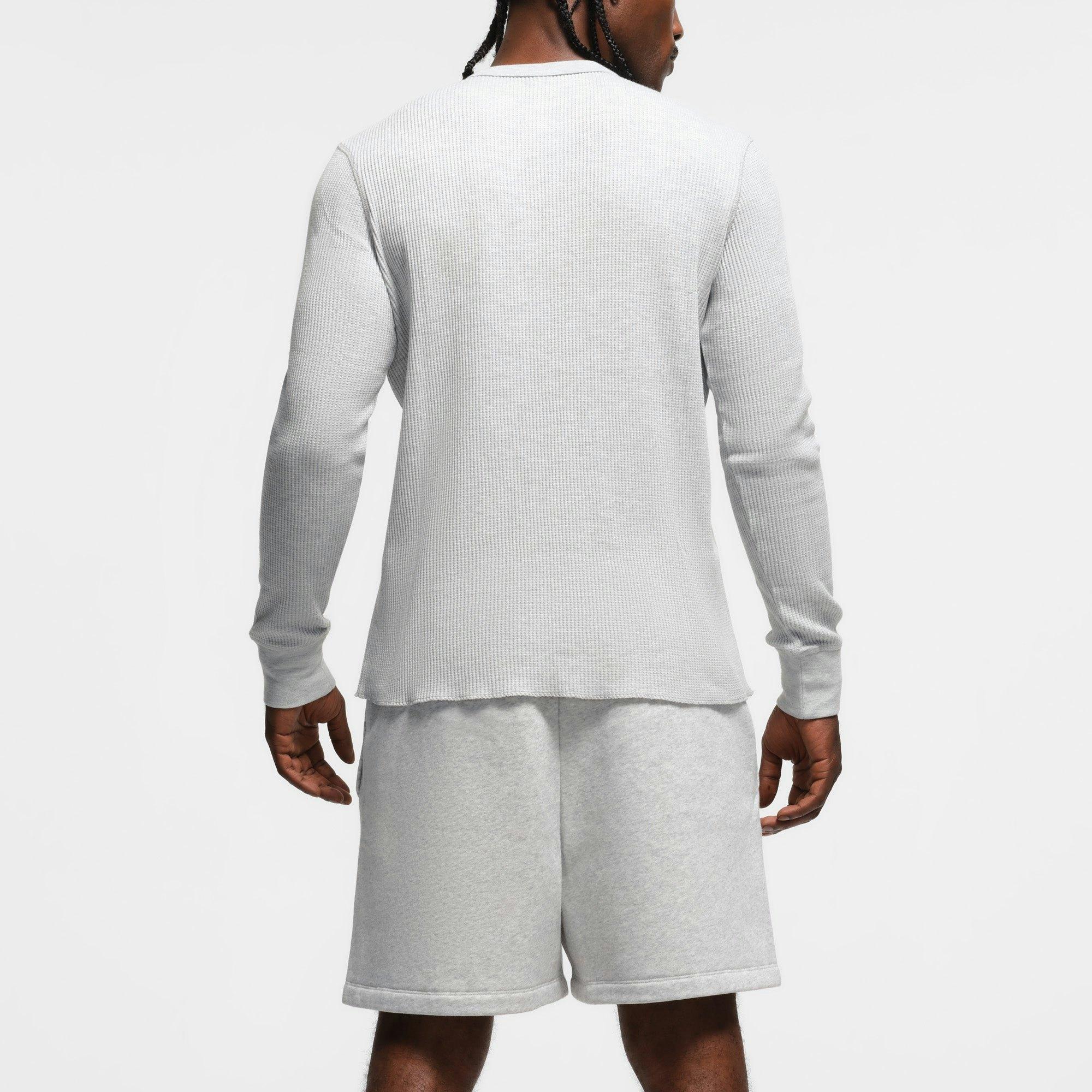 WAFFLE MENS CLASSIC LONG SLEEVE T-SHIRT | LIGHT HEATHER GREY Product Image