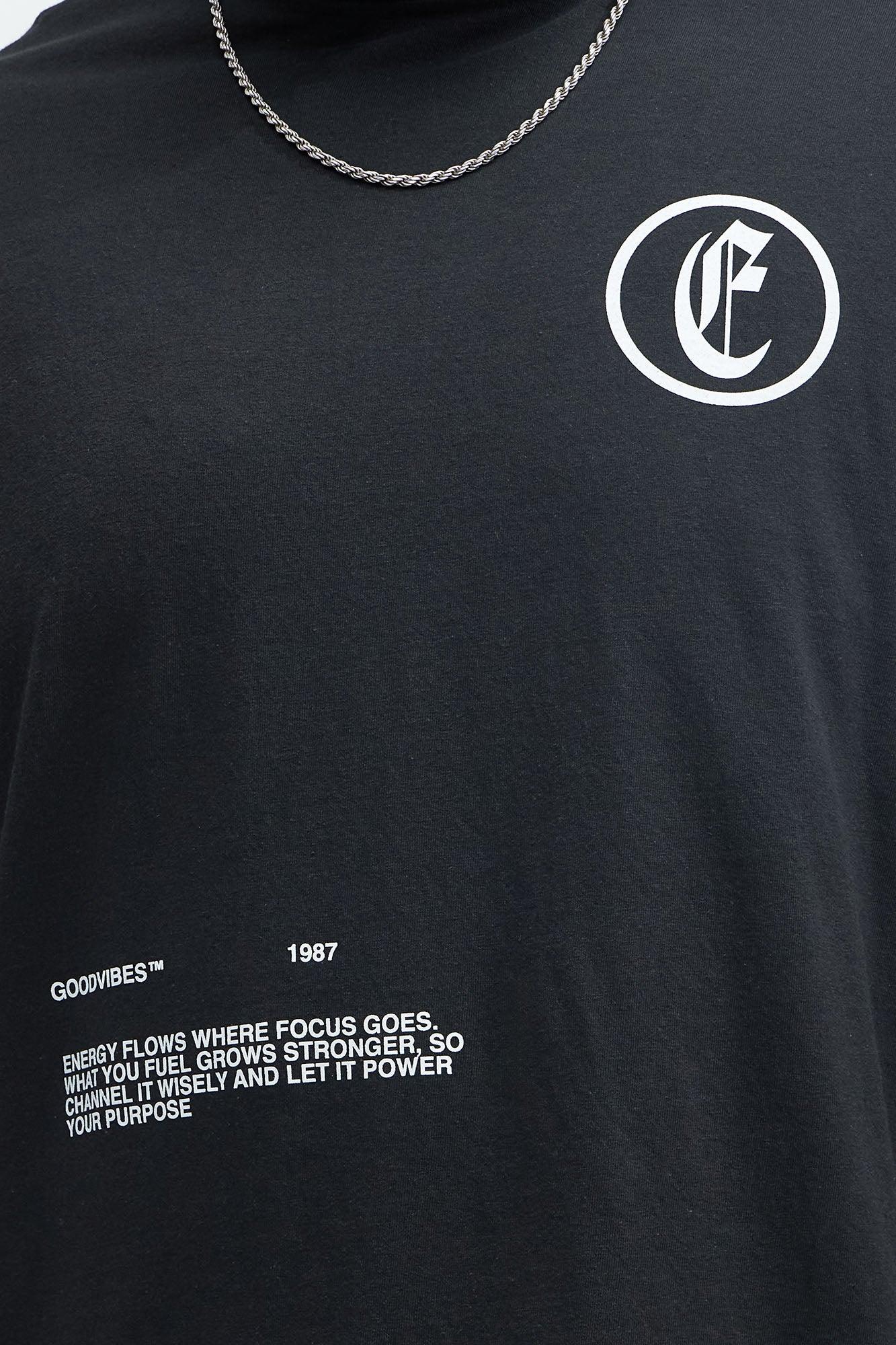 Vibes On Lock Short Sleeve Tee - Black Product Image