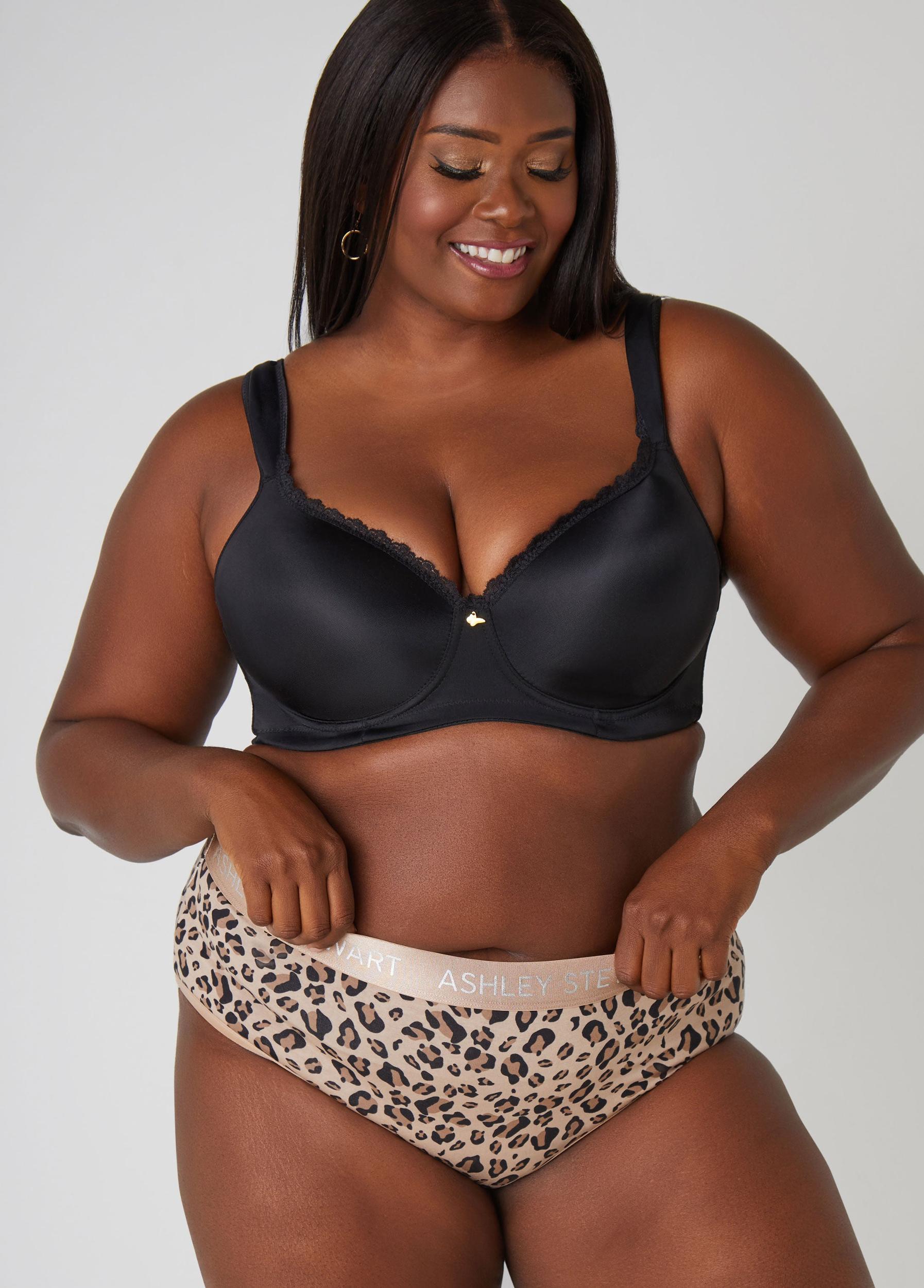 Plus Size Stretch Cotton Hipster Panties Ashley Stewart Product Image