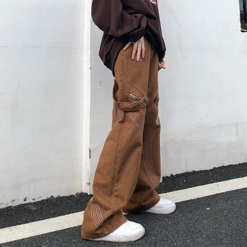 Sopula American High Street Micro-Horn Outdoor Functional Work Jeans Product Image