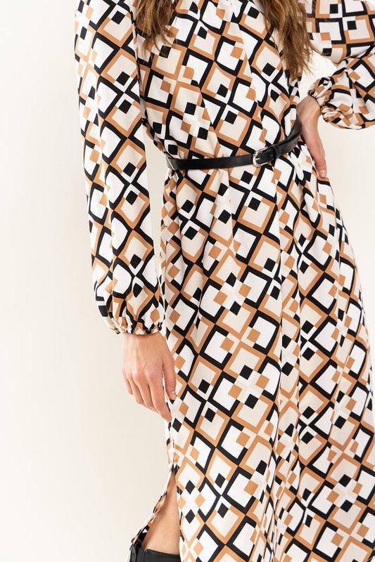 Gia Printed Midi Dress Product Image