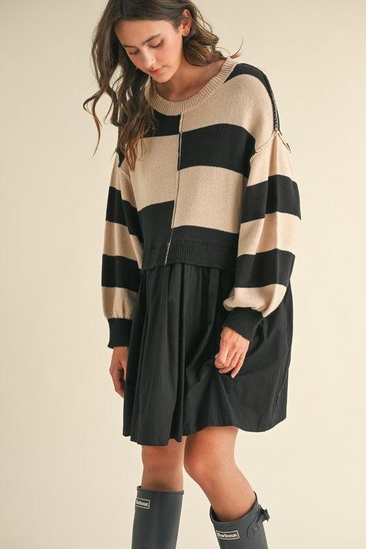 Sweater Knit Top Comfy Dress Product Image
