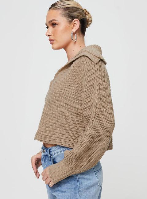 Wester Ribbed Sweater Mocha Product Image
